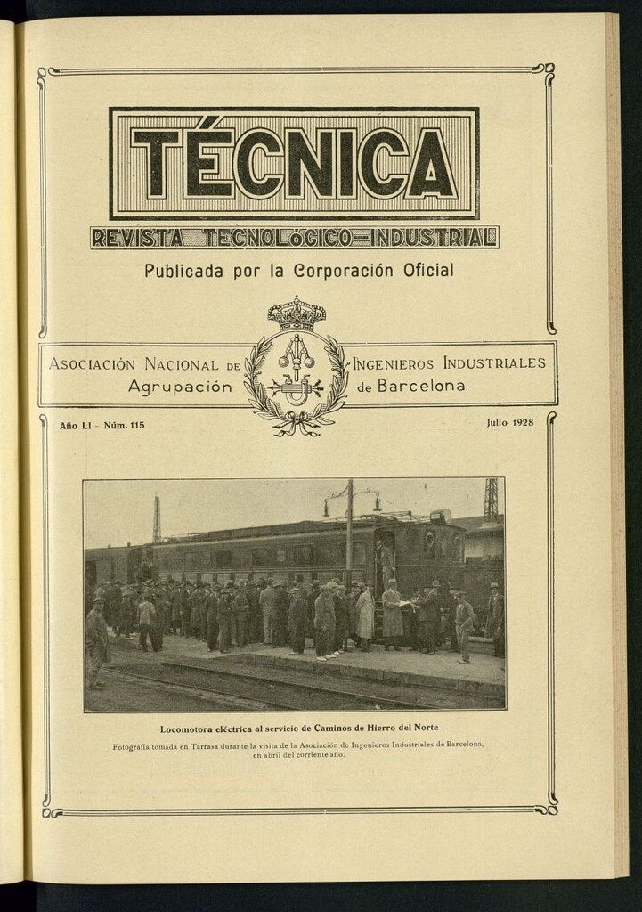 Miniatura de Revista Tecnológico Industrial de julio de 1928