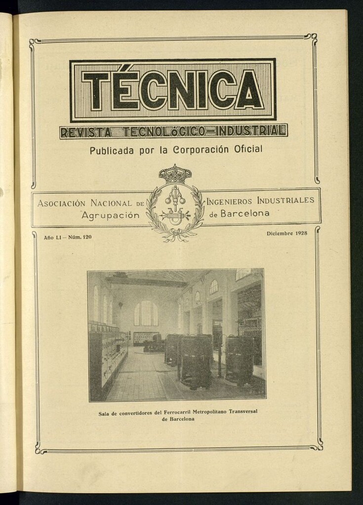 Miniatura de Revista Tecnológico Industrial de diciembre de 1928