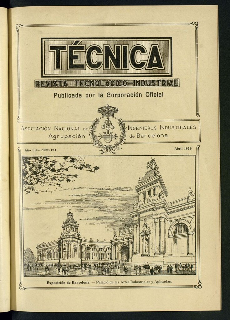 Miniatura de Revista Tecnológico Industrial de abril de 1929