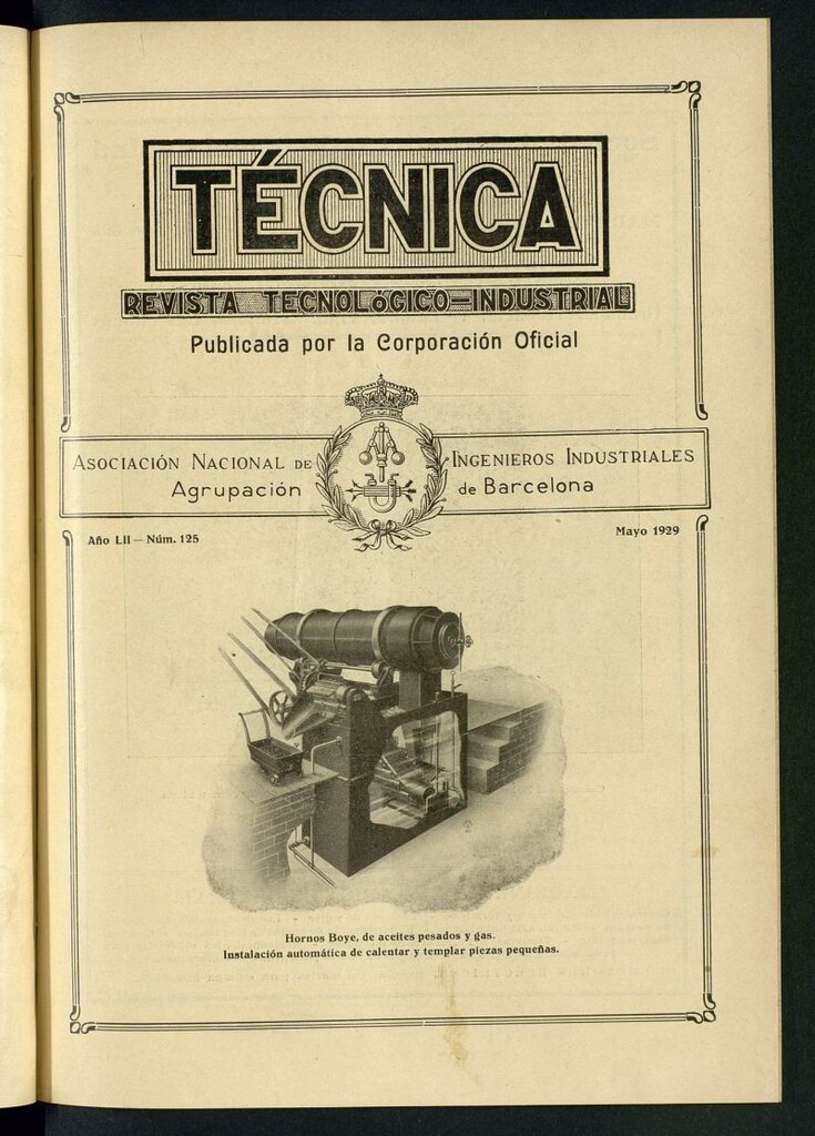 Miniatura de Revista Tecnológico Industrial de mayo de 1929