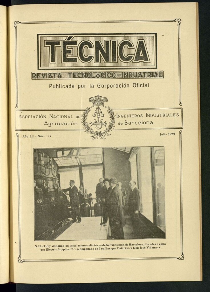 Miniatura de Revista Tecnológico Industrial de julio de 1929