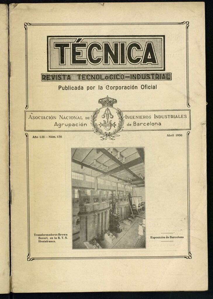 Miniatura de Revista Tecnológico Industrial de abril de 1930