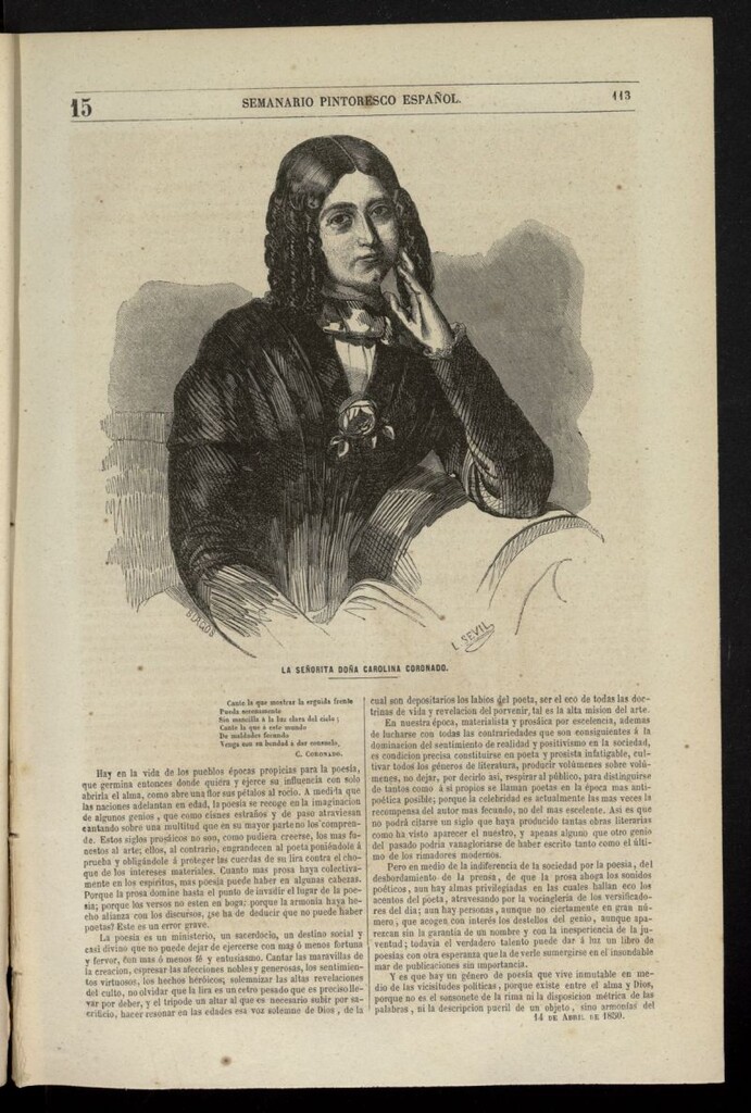Miniatura de Semanario Pintoresco Español del 14 de abril de 1850, nº 15