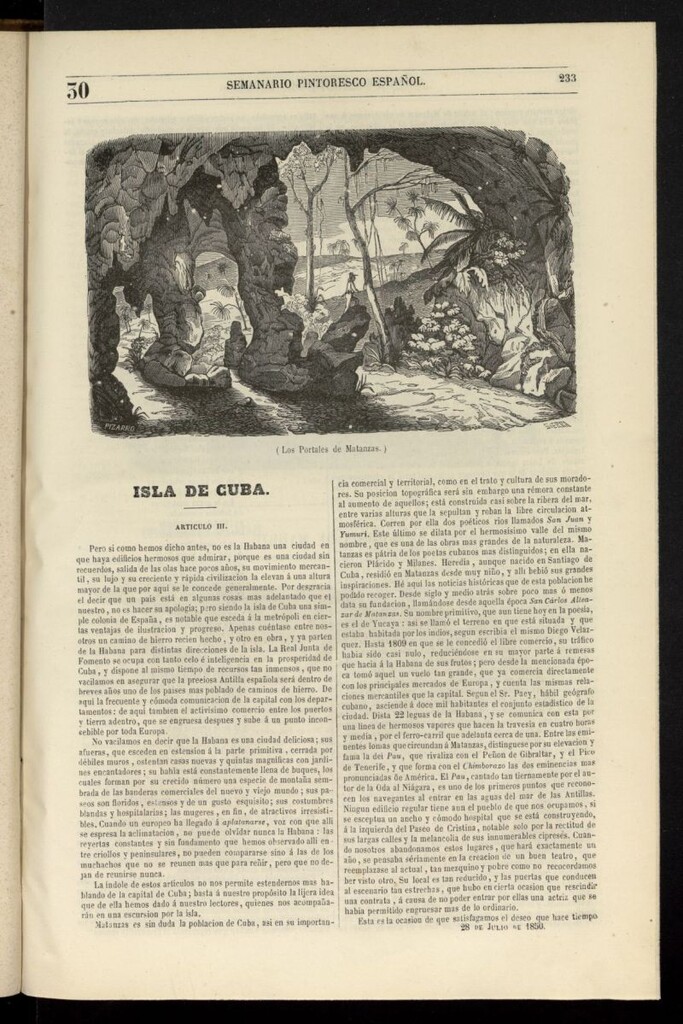 Miniatura de Semanario Pintoresco Español del 28 de julio de 1850, nº 30