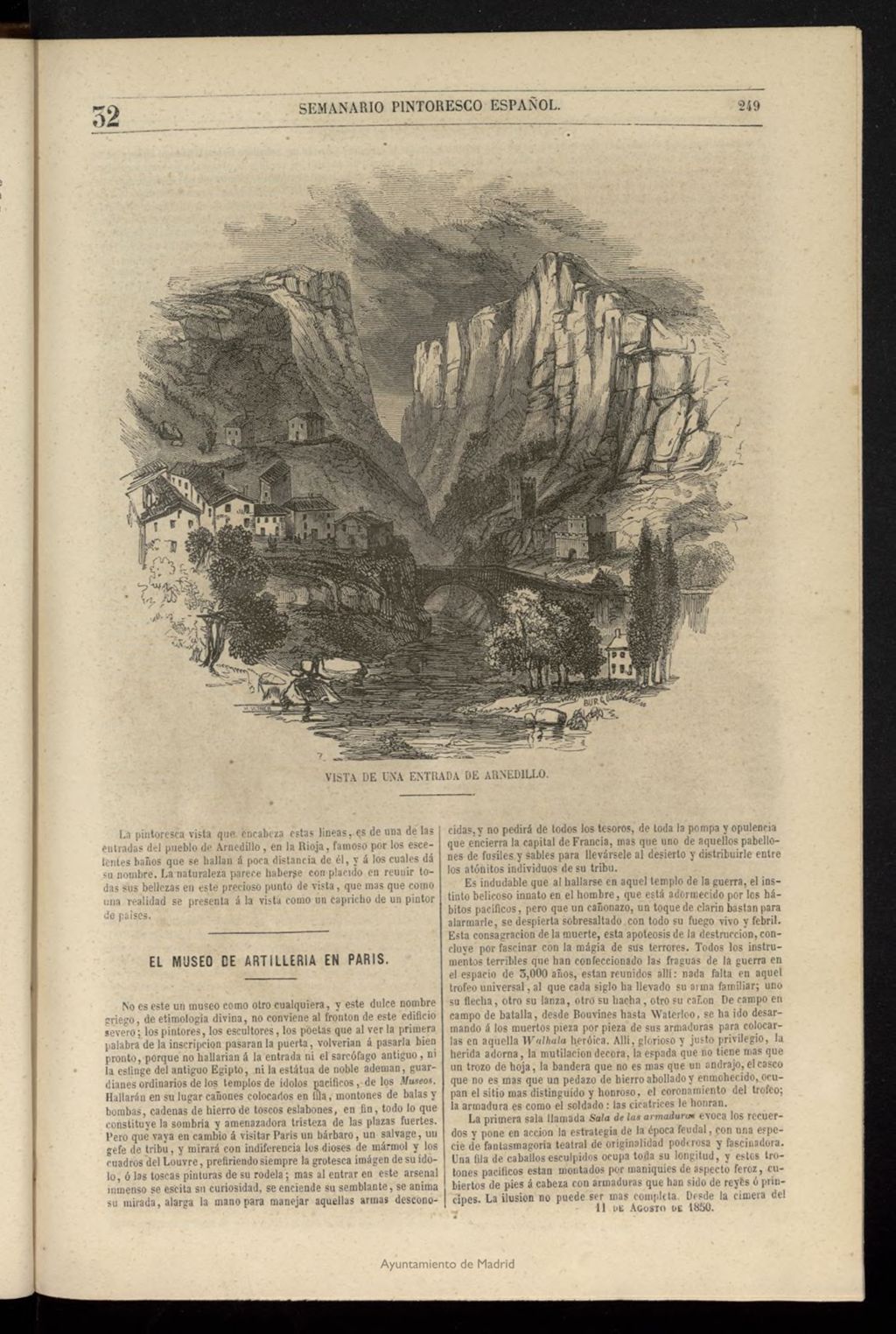 Miniatura de Semanario Pintoresco Español del 11 de agosto de 1850, nº 32