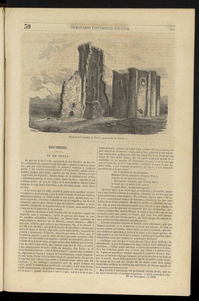 Miniatura de Semanario Pintoresco Español del 29 de septiembre de 1850, nº 39