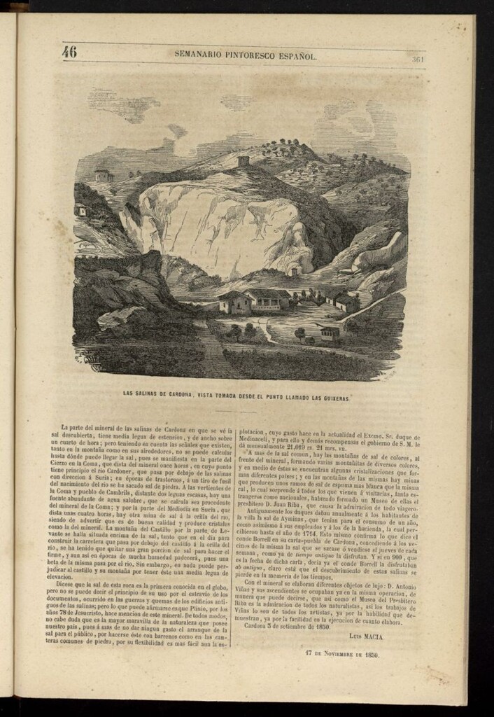 Miniatura de Semanario Pintoresco Español del 17 de noviembre de 1850, nº 46