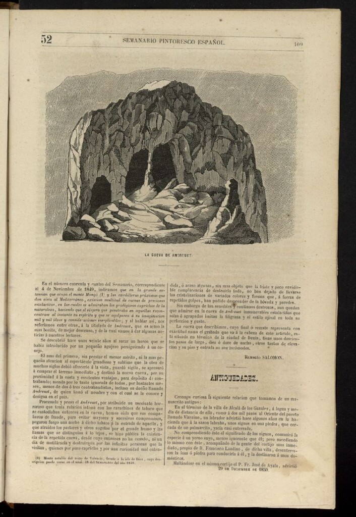 Miniatura de Semanario Pintoresco Español del 29 de diciembre de 1850, nº 52
