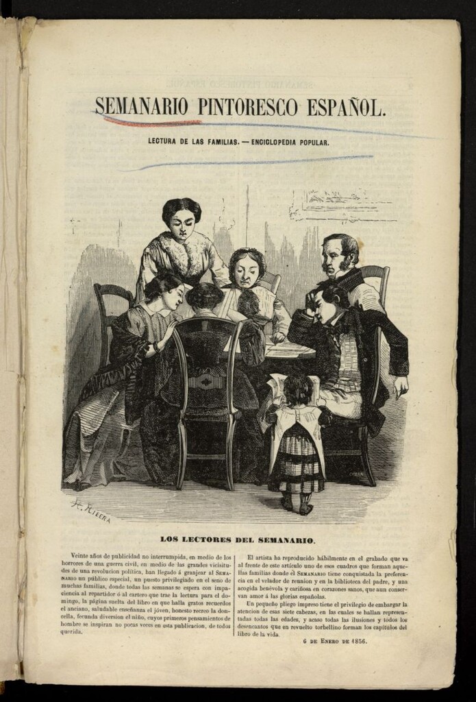Miniatura de Semanario Pintoresco Español del 6 de enero de 1856, nº 1