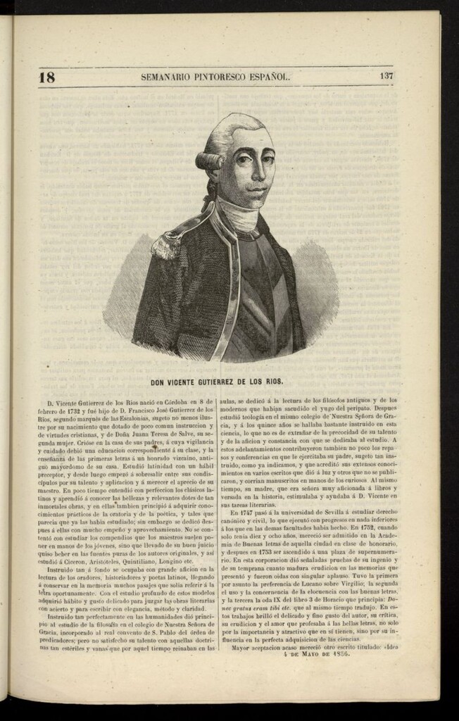 Miniatura de Semanario Pintoresco Español del 4 de mayo de 1856, nº 18