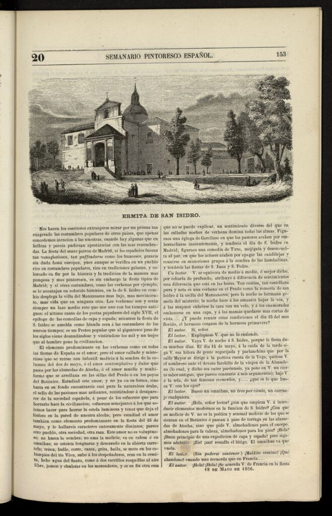 Miniatura de Semanario Pintoresco Español del 18 de mayo de 1856, nº 20