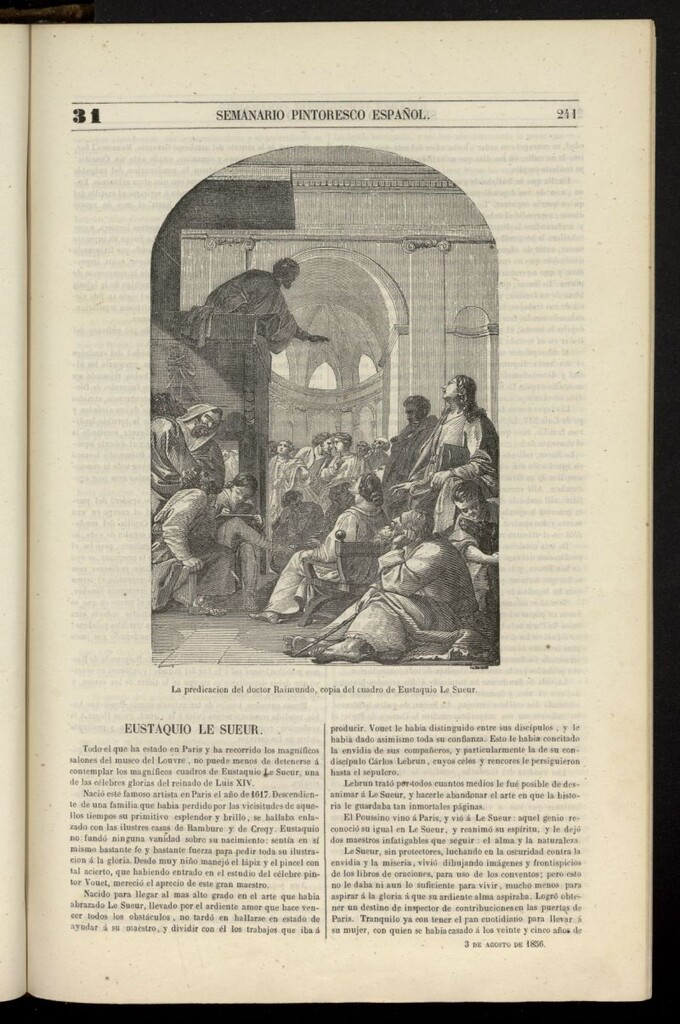 Miniatura de Semanario Pintoresco Español del 3 de agosto de 1856, nº 31