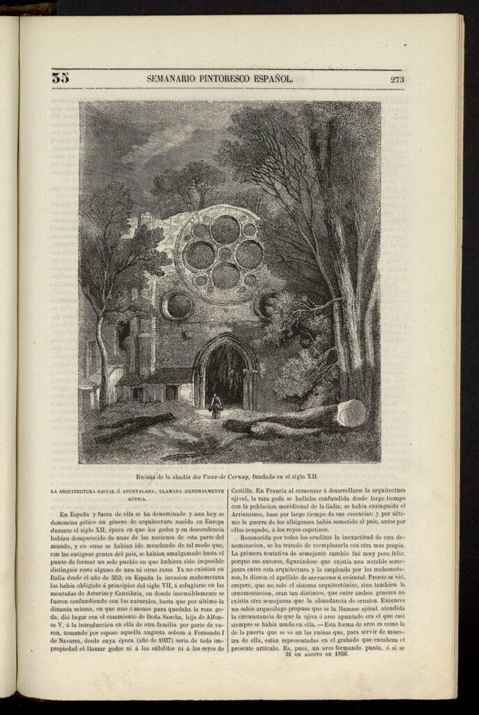 Miniatura de Semanario Pintoresco Español del 31 de agosto de 1856, nº 35