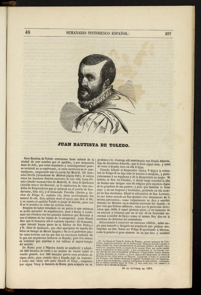 Miniatura de Semanario Pintoresco Español del 30 de octubre [sic] de 1856, nº 48