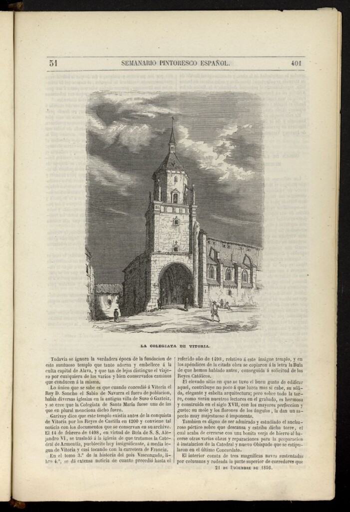 Miniatura de Semanario Pintoresco Español del 21 de diciembre de 1856, nº 51