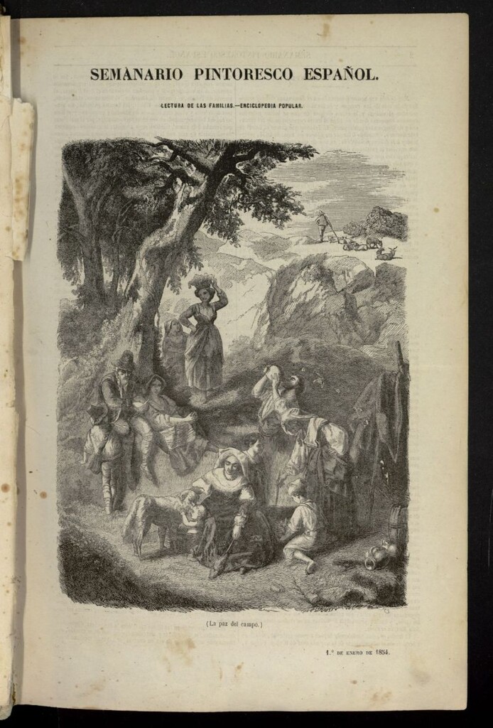 Miniatura de Semanario Pintoresco Español del 1 de enero de 1854, nº 1
