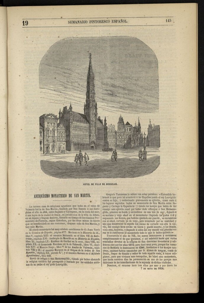 Miniatura de Semanario Pintoresco Español del 7 de mayo de 1854, nº 19