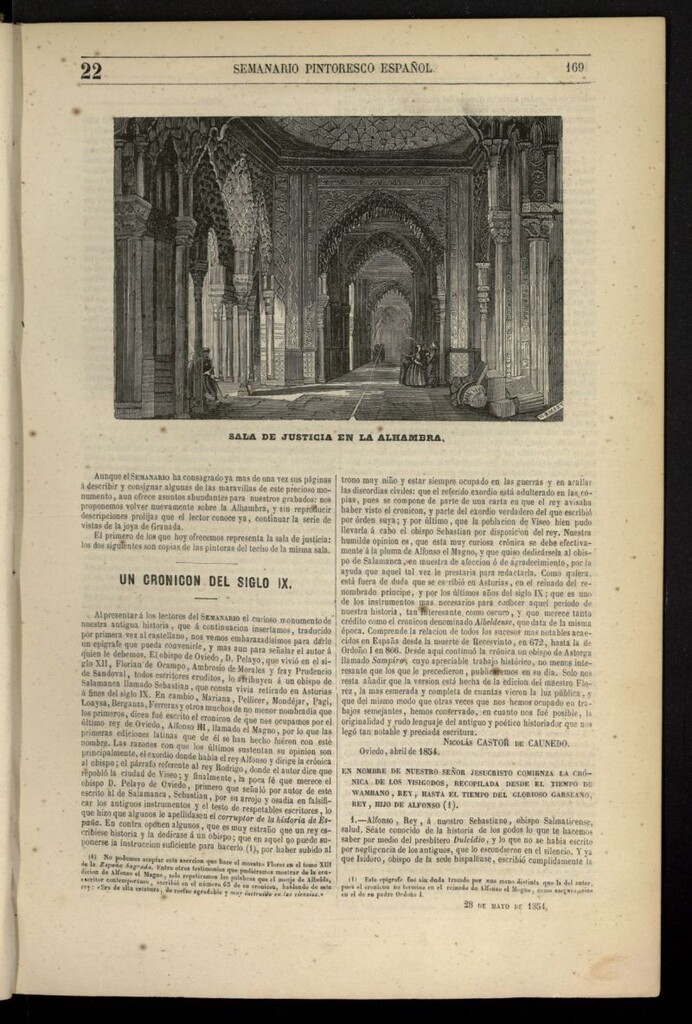 Miniatura de Semanario Pintoresco Español del 28 de mayo de 1854, nº 22