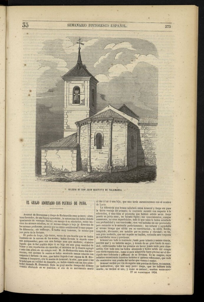 Miniatura de Semanario Pintoresco Español del 27 de agosto de 1854, nº 35