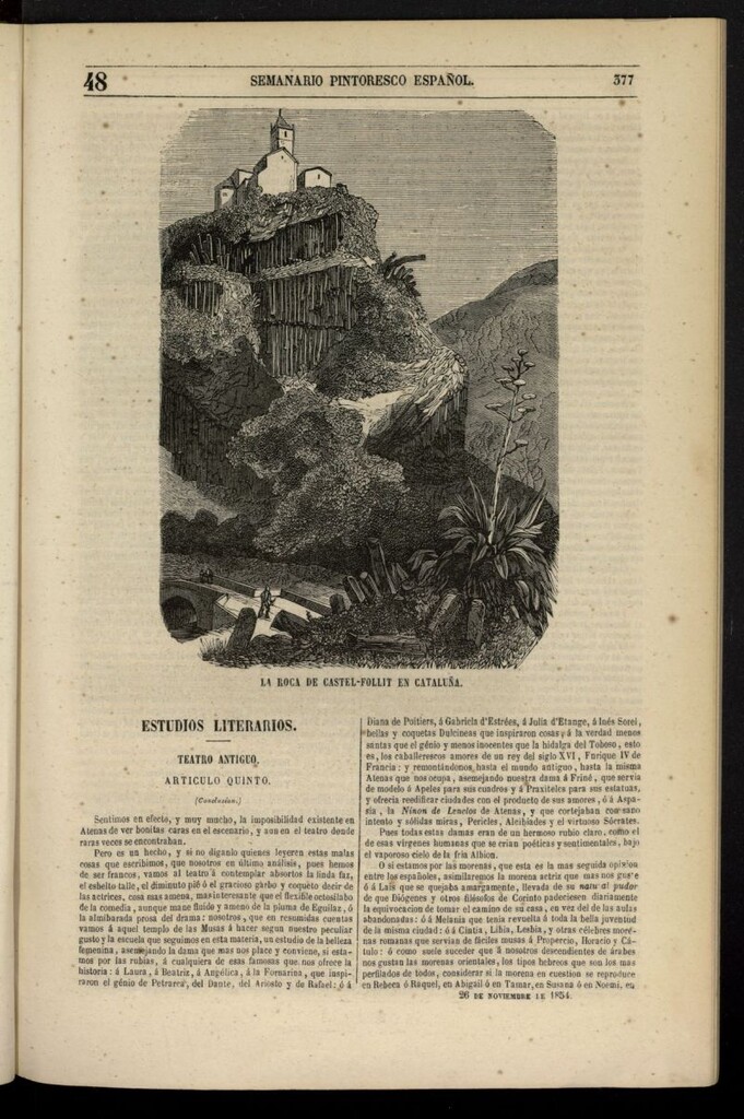 Miniatura de Semanario Pintoresco Español del 26 de noviembre de 1854, nº 48