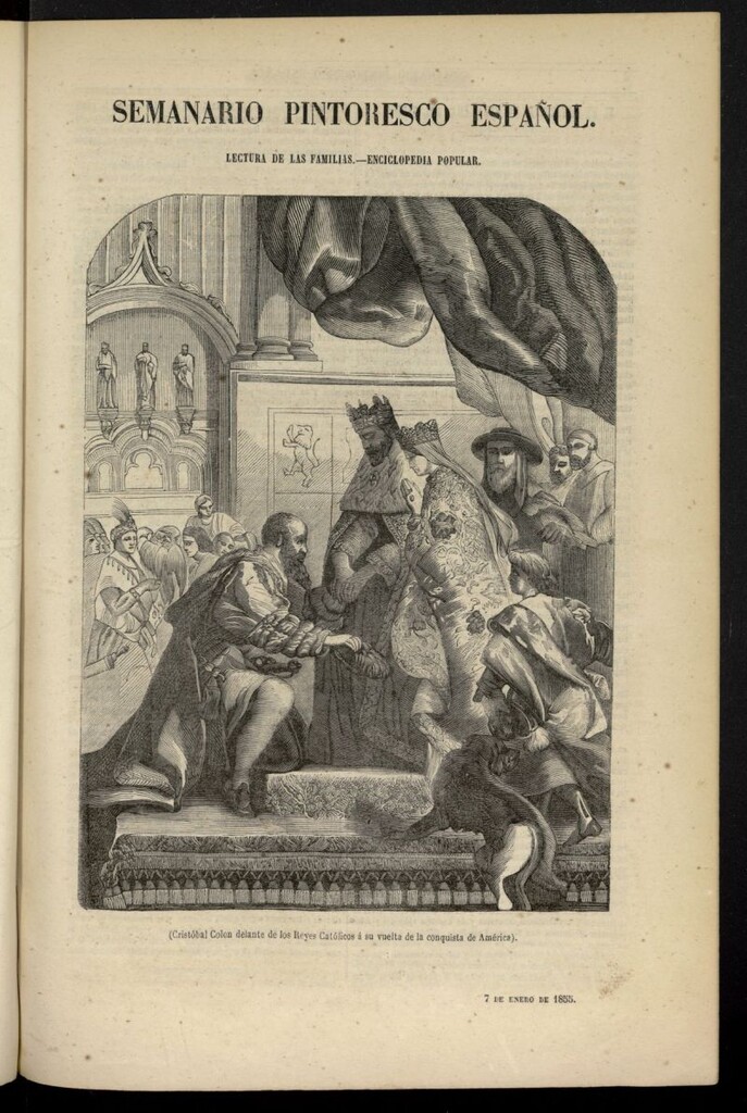 Miniatura de Semanario Pintoresco Español del 7 de enero de 1855, nº 1