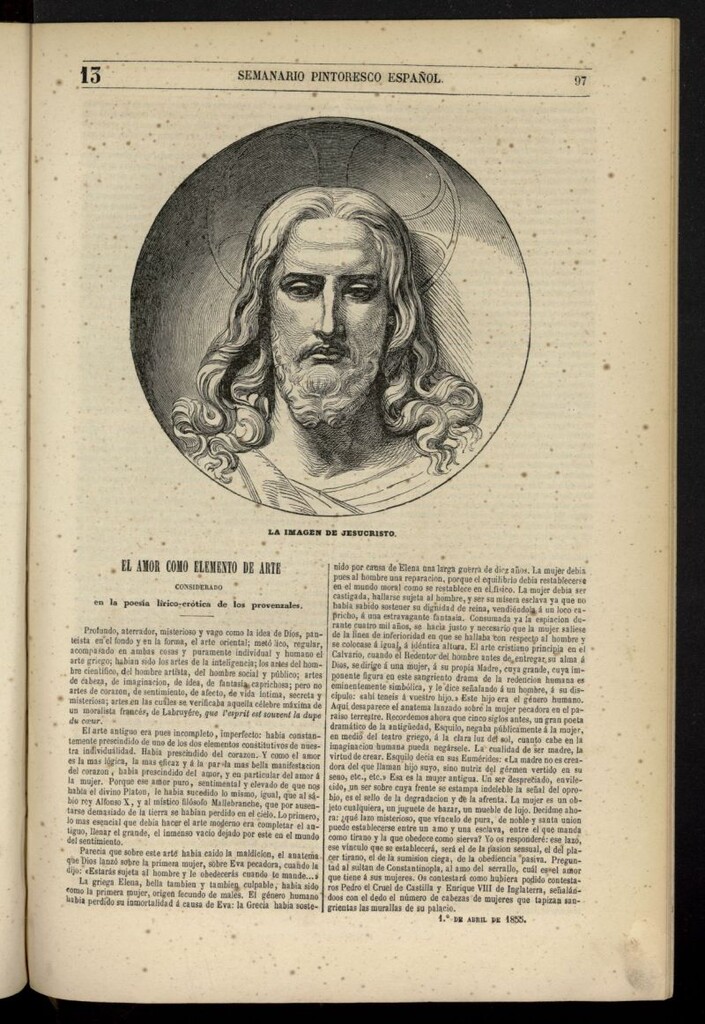 Miniatura de Semanario Pintoresco Español del 1 de abril de 1855, nº 13