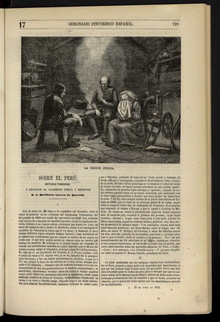 Miniatura de Semanario Pintoresco Español del 29 de abril de 1855, nº 17