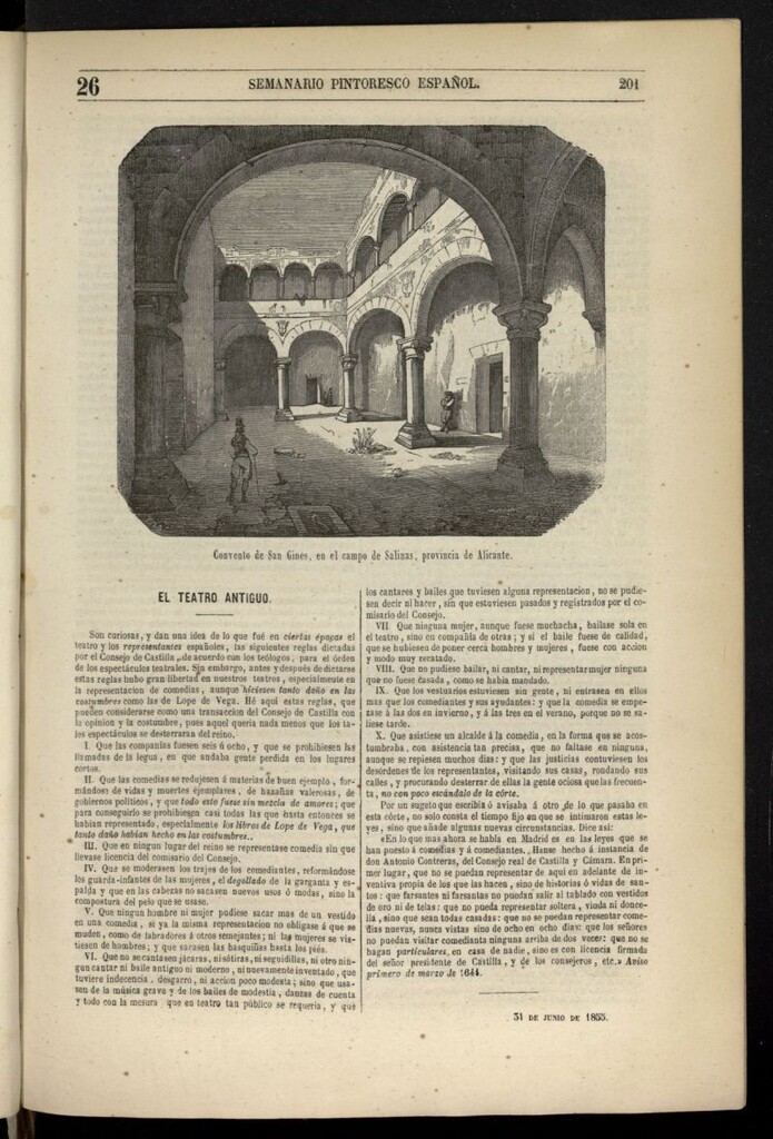 Miniatura de Semanario Pintoresco Español del 31 de junio [sic] de 1855, nº 26