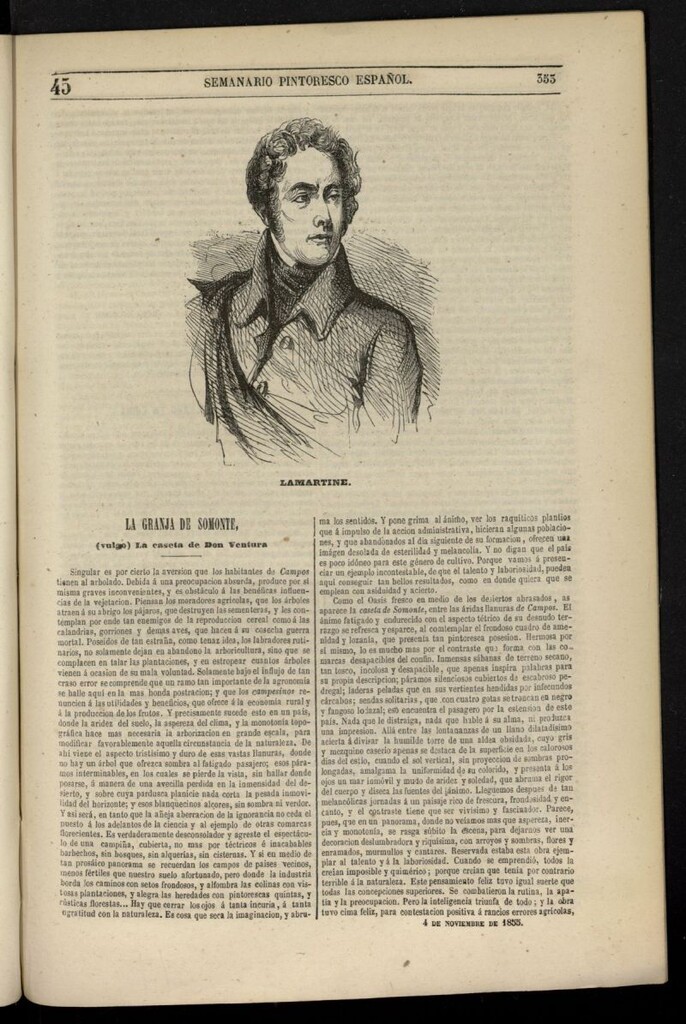 Miniatura de Semanario Pintoresco Español del 4 de noviembre de 1855, nº 45