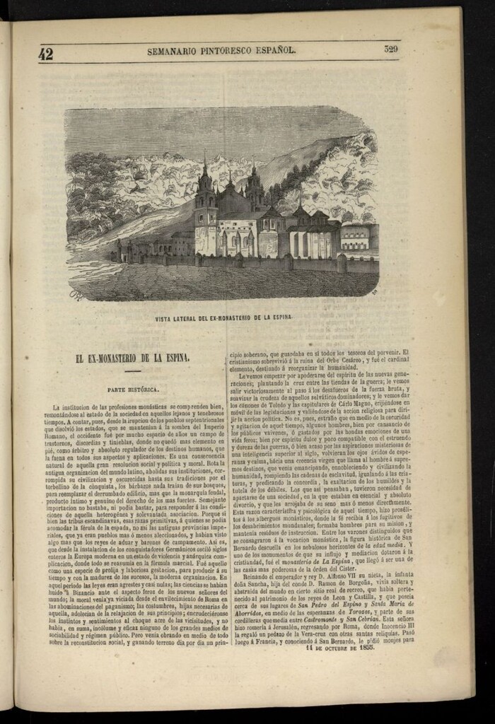 Miniatura de Semanario Pintoresco Español del 14 de octubre de 1855, nº 42