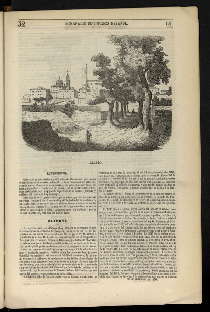 Miniatura de Semanario Pintoresco Español del 30 de diciembre de 1855, nº 52