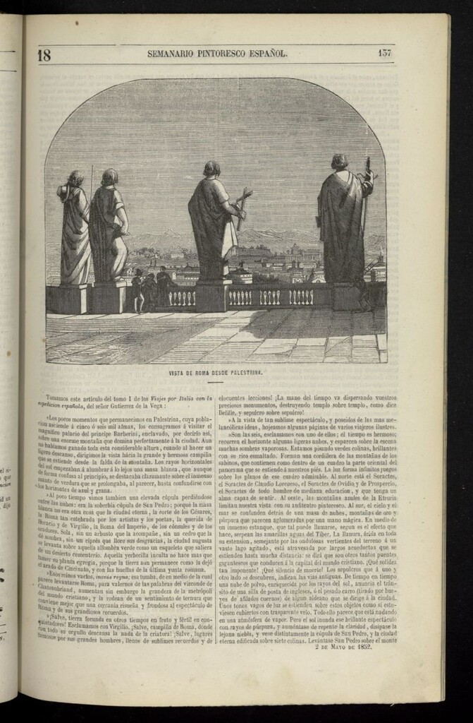 Miniatura de Semanario Pintoresco Español del 2 de mayo de 1852, nº 18