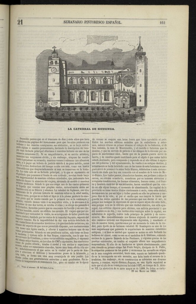 Miniatura de Semanario Pintoresco Español del 23 de mayo de 1852, nº 21