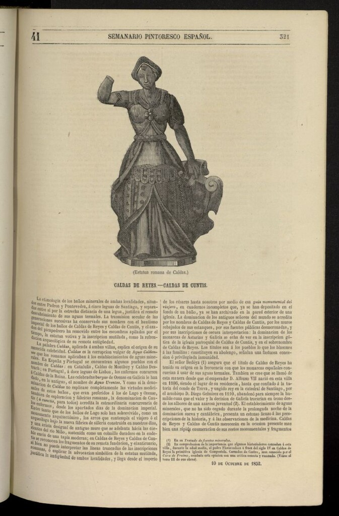 Miniatura de Semanario Pintoresco Español del 10 de octubre de 1852, nº 41
