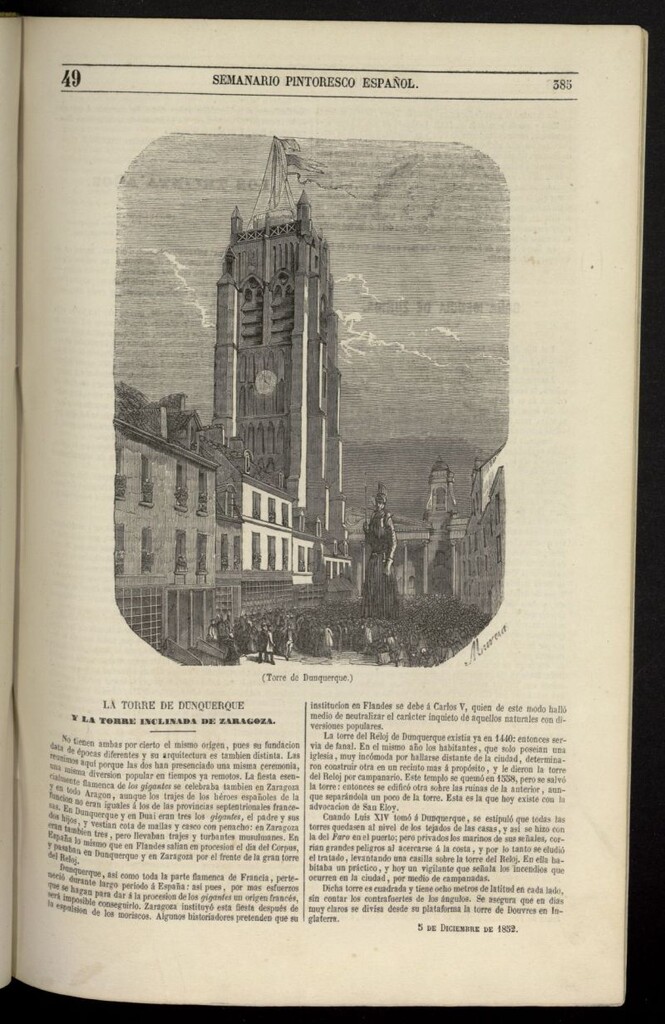 Miniatura de Semanario Pintoresco Español del 5 de diciembre de 1852, nº 49