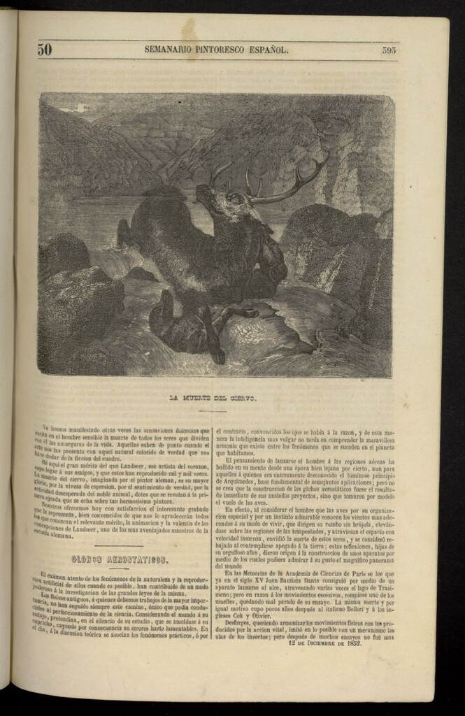Miniatura de Semanario Pintoresco Español del 12 de diciembre de 1852, nº 50