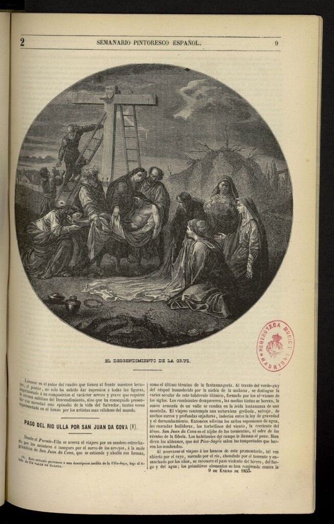 Miniatura de Semanario Pintoresco Español del 9 de enero de 1853, nº 2