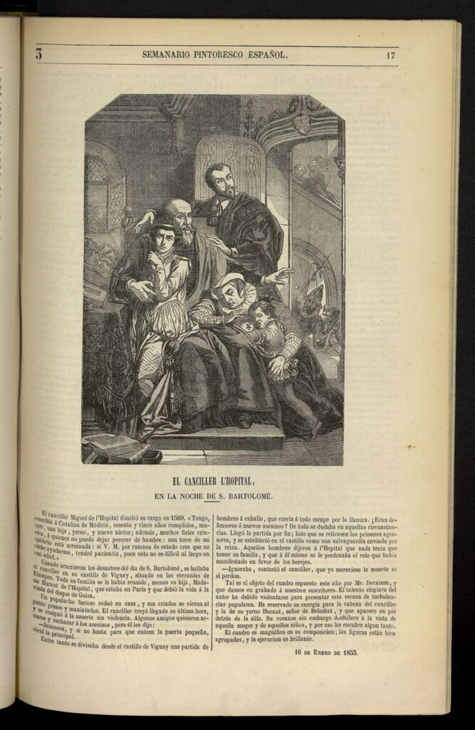 Miniatura de Semanario Pintoresco Español del 16 de enero de 1853, nº 3