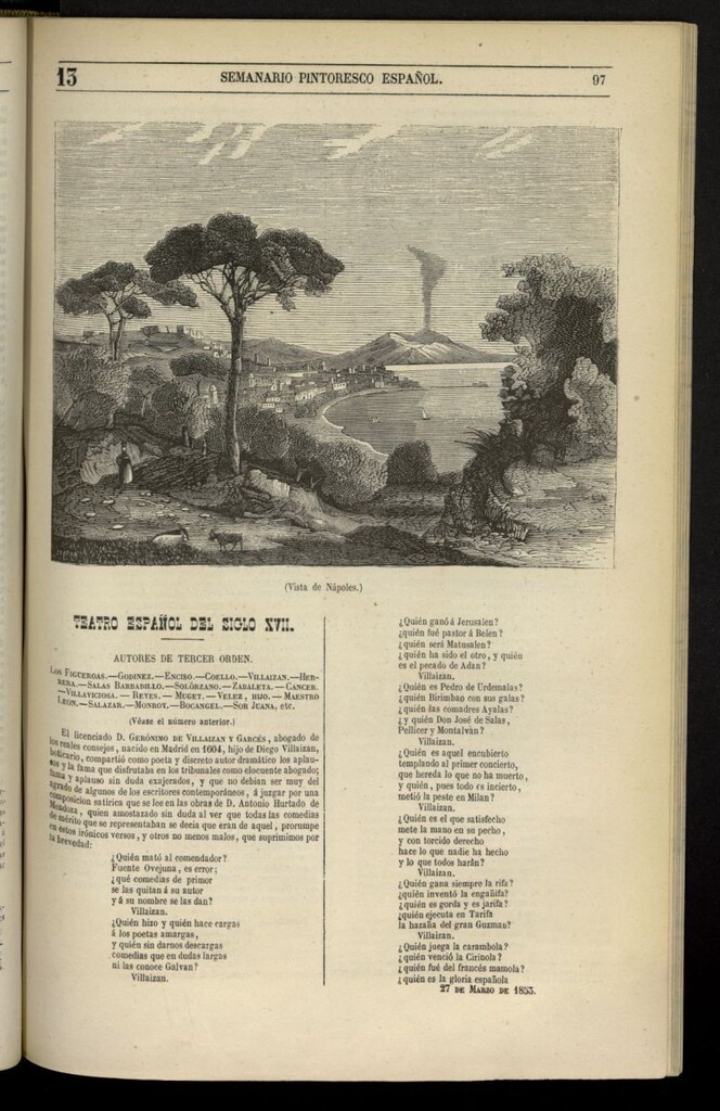 Miniatura de Semanario Pintoresco Español del 27 de marzo de 1853, nº 13