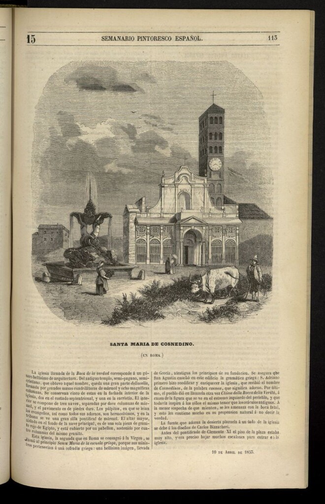 Miniatura de Semanario Pintoresco Español del 10 de abril de 1853, nº 15