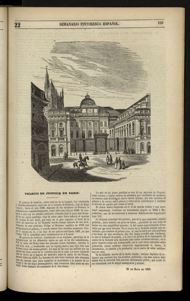 Miniatura de Semanario Pintoresco Español del 29 de mayo de 1853, nº 22