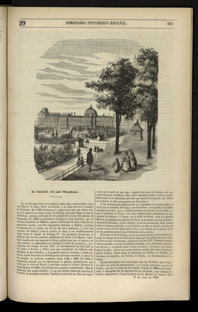 Miniatura de Semanario Pintoresco Español del 17 de julio de 1853, nº 29