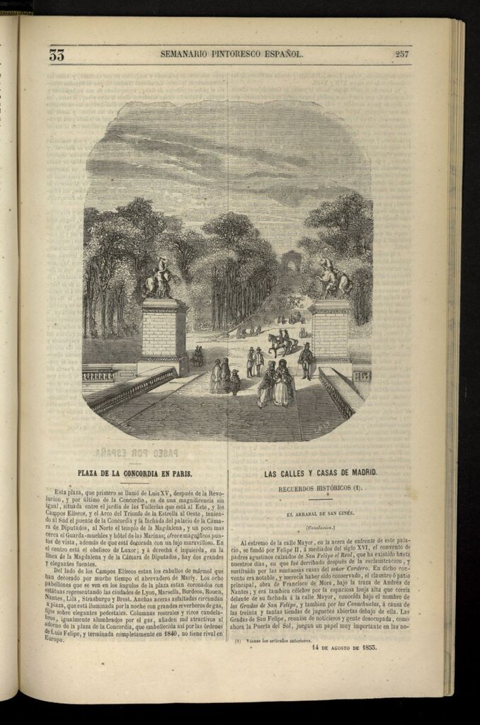 Miniatura de Semanario Pintoresco Español del 14 de agosto de 1853, nº 33