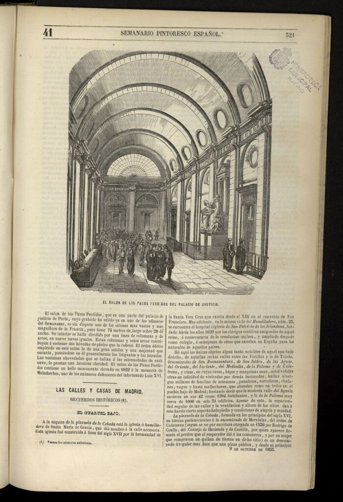 Miniatura de Semanario Pintoresco Español del 9 de octubre de 1853, nº 41