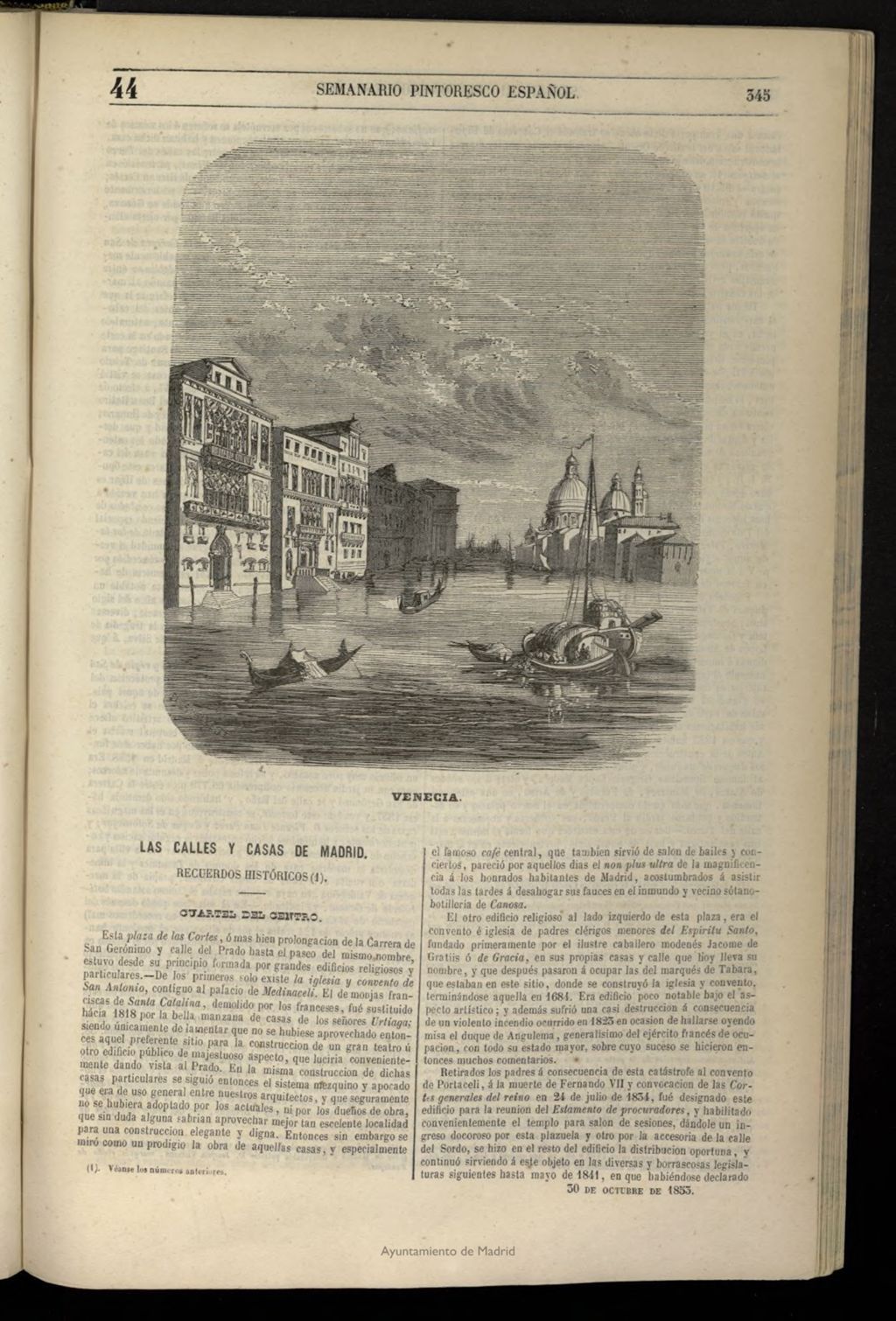 Miniatura de Semanario Pintoresco Español del 30 de octubre de 1853, nº 44