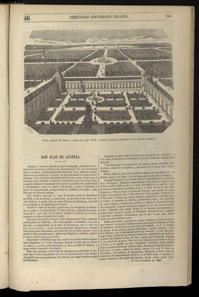Miniatura de Semanario Pintoresco Español del 13 de noviembre de 1853, nº 46