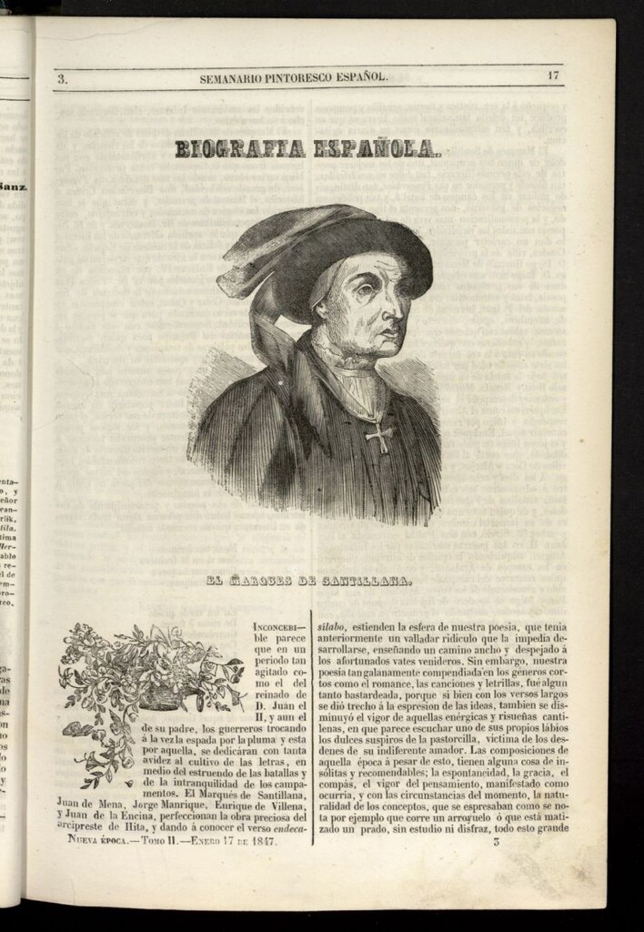 Miniatura de Semanario Pintoresco Español del 17 de enero de 1847, nº 3