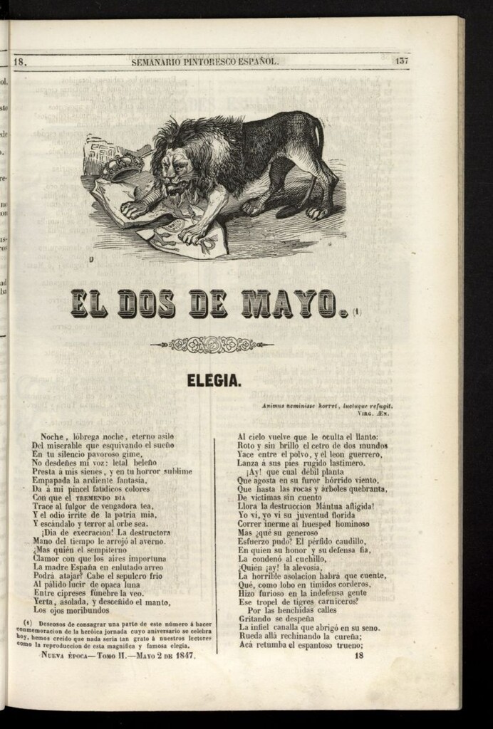 Miniatura de Semanario Pintoresco Español del 2 de mayo de 1847, nº 18