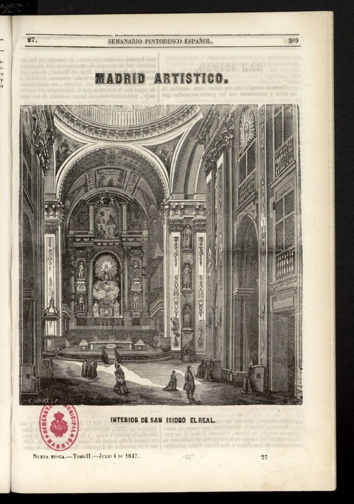 Miniatura de Semanario Pintoresco Español del 4 de julio de 1847, nº 27