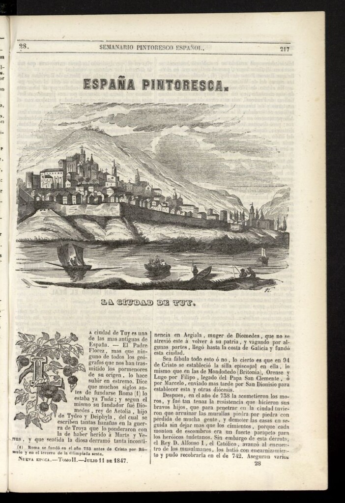 Miniatura de Semanario Pintoresco Español del 11 de julio de 1847, nº 28